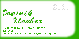 dominik klauber business card